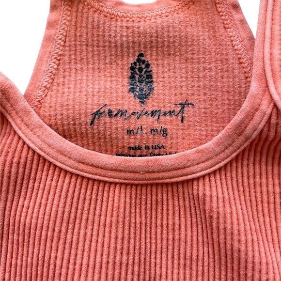 FREE PEOPLE FP MOVEMENT CREAMY ORANGE HAPPINESS RUNS LONG TANK NWOT SZ:X/S  M/L - Picture 4 of 4